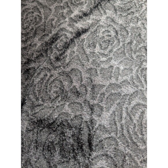 Cut Loose Dress M Black Gray Textured Thick Knit 3/4 Sleeve Button Detail Roses - Picture 9 of 13
